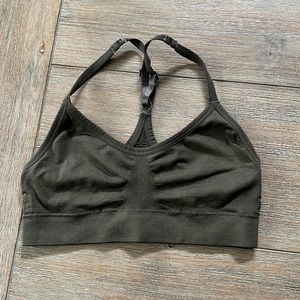 Olive green sports bra